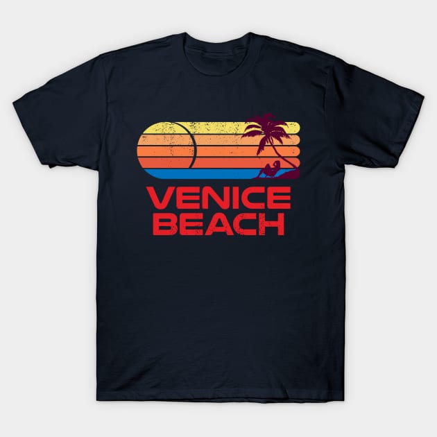 Venice Beach - Gritty Grudge Effect Distressed Design T-Shirt by Brobocop